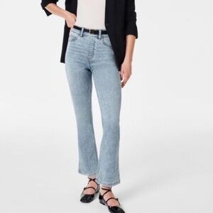 SPANX Kick Flare Jeans in Indigo Sky Wash Sz L